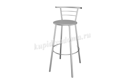 Барный стул См-48 к/з (Серебро/Алюминий хром)