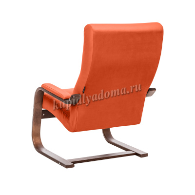 Кресло для отдыха Leset Оскар (Венге/Ткань велюр оранжевый  V 39)