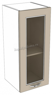 Шкаф навесной со стеклом Хлоя Н300СТ (Олива)