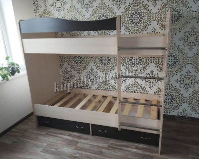 Кровать двухъярусная СМ-Мебель (Дуб млечный/Венге)